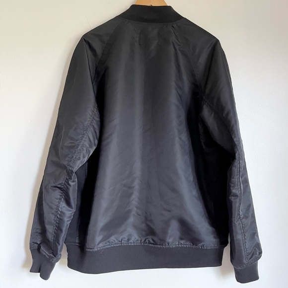 Reigning Champ Victory Bomber Varsity Stadium Jacket Snap Button Black L - Picture 2 of 10